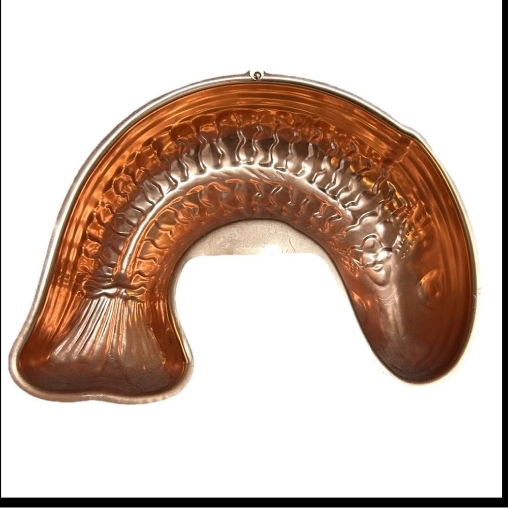 Vintage Copper Fish Mold French country Cottagecore 12” - Picture 2 of 3